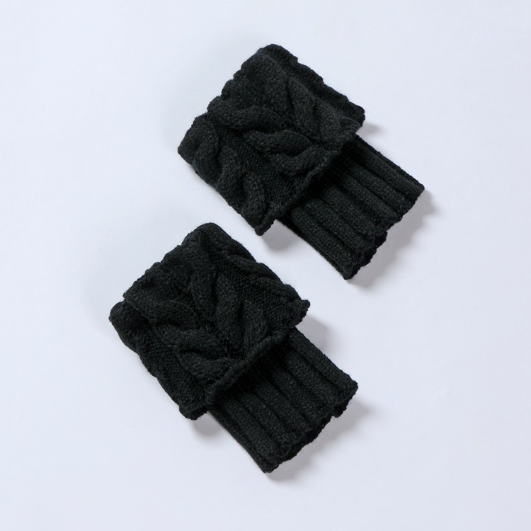 Winter Cable Knit Boot Cuffs Elastic Crochet Leg Warmer Sock Thermal Boot Topper